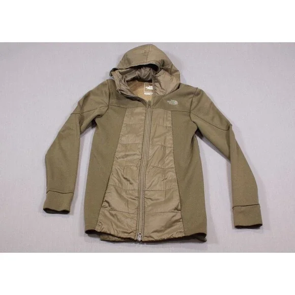 The North Face Women's Motivation Hybrid Green Hooded Nylon Jacket Flash Dry XS - Picture 1 of 11